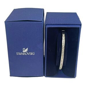 Swarovski Crystal Mini Bangle Silver Tone In Box Classic 5032846 READ DAMAGED